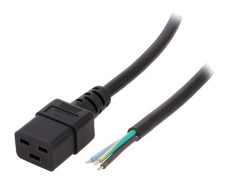 Cablu IEC C19 Mamă PVC 3m Negru 3x1.5mm&sup2;