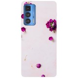 Husa compatibila cu Motorola Edge 20 Lite model Flower petals, Silicon, TPU, Viceversa, Transparent, Carcasa