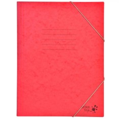 Mapă Carton, Office Style, Cu Elastic, Culoare Roșie, Dimensiuni 25.5x34.5 cm