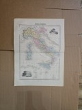 Harta Italia Antica - Vuillemin, 1873 -