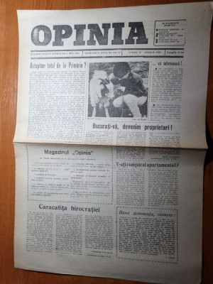 ziarul opinia 17 aprilie 1992-agentia de voiaj CFR asaltata de navetisti foto