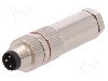 Conector M8, 3 pini, clasa etanseitate IP67, BULGIN - PXMBNI08FIM03ASC