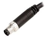 Conector M8 1m tată PIN 3 drept cu manşon cabluri