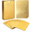 Set 2 pachete carti de joc premium, rezistente si durabile la apa, suflate cu aur de 24k, poker, petreceri, ocazii speciale