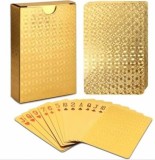 Cumpara ieftin Set 2 pachete carti de joc premium, rezistente si durabile la apa, suflate cu aur de 24k, poker, petreceri, ocazii speciale