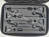Set 4 Swingeri Pescuit MKM3 Negri, LED Albe + Penar East Shark. Avertizori Black Edition, Greutate Ajustabila