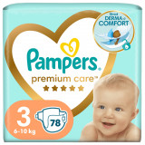 Cumpara ieftin Scutece Premium Care, Nr. 3, 6-10 kg, 78 buc, Pampers