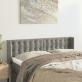 Gossi tablie de pat cu aripioare gri deschis 147x16x78/88 cm catifea