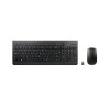 Kit Tastatura si Mouse Lenovo Essential, Wireless, Taste Numerice, Receiver USB, Rotita Scroll, Black