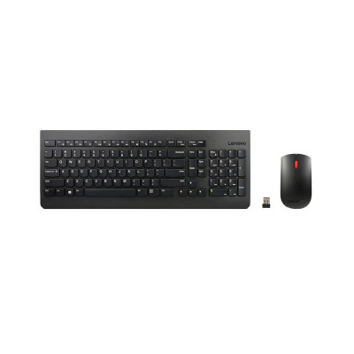 Kit Tastatura si Mouse Lenovo Essential, Wireless, Taste Numerice, Receiver USB, Rotita Scroll, Black foto