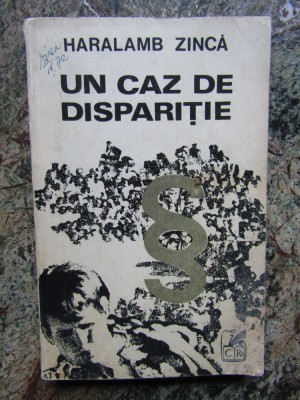 HARALAMB ZINCA - UN CAZ DE DISPARITIE foto