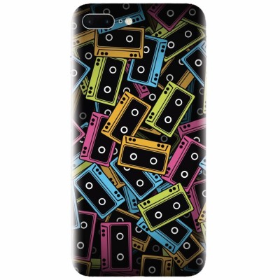 Husa silicon pentru Apple Iphone 7 Plus, Audio Cassette Color Vector foto