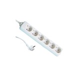 Prelungitor cu 6 prize, 1.5mx1.5mm, fara intrerupator, Makalon, 700764