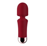 Vibrator Mini Charming Wand, 10 Moduri Vibratii, Silicon, USB, Rosu, 12.5 cm, Passion Labs, Sensations