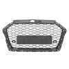 Grila masca fata AUDI A3 (8V), 05.2016-12.2020 model RS3,Negru stralucitor; fara emblema