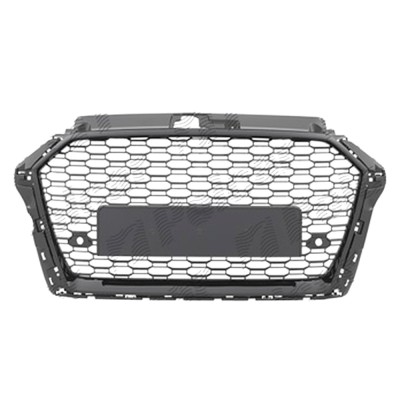 Grila masca fata AUDI A3 (8V), 05.2016-12.2020 model RS3,Negru stralucitor; fara emblema foto
