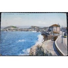 Carte postala, Marseille, La Corniche, 1918