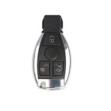 Carcasa cheie Smartkey compatibila Mercedes-Benz, 3 butoane, finisaj cromat, capac spate, aftermarket