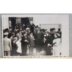 ROMANIA , FOTOGRAFIE DE GRUP LA FUNERARII , CARTE POSTALA , INTERBELICA