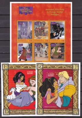 St.Vincent Grenadines 1996 Disney Notre Dame MI 3635-71 4 klb.+5 bl. MNH foto