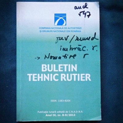 BULETIN TEHNIC RUTIER - NR. 8-9 / 2013 foto