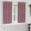 VidaXL Draperii opace cu ocheți, 2 buc., roz &icirc;nchis, catifea