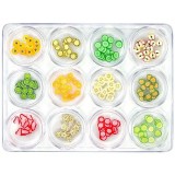 Cumpara ieftin Set decorativ mixt, 12 buc - Fimo nail art 5g, INGINAILS