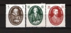 GERMANIA (DDR) 1957 &ndash; PERSONALITATI. OAMENI DE STIINTA. SERIE NESTAMPILATA, F148