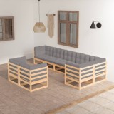 vidaXL Set mobilier de grădină cu perne, 8 piese, lemn masiv de pin 3076704