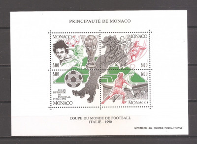 Monaco 1990 - Cupa Mondială de fotbal - Italia(colita), MNH foto