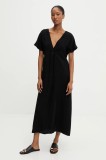Answear Lab rochie culoarea negru, midi, evazată