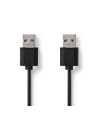 Cablu USB 2.0 Nedis USB A tata - USB A tata 2m negru