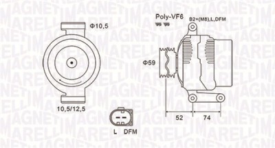 MAGNETI MARELLI 063731928010 Generator / Alternator foto