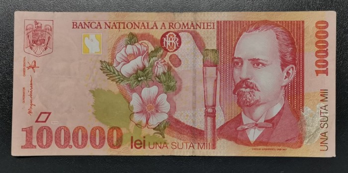 Rom&acirc;nia 100000 Lei 1998 Aunc
