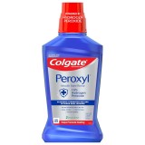 Apă de gură Colgate Peroxyl cu peroxid de hidrogen 1,5%, fără alcool, aromă de mentă, 500 ml