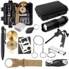 Kit Supravietuire Multifunctional 13 in 1 Dactylion Negru Camping Drumetii Pescuit Vanatoare Cutie Compacta 11x16.5x5cm