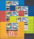 Singapore 2004 - World Stamp Championship, American Express, Coca Cola, Mc Donald's, set 5 colite neuzate
