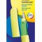 Stilou twist galben neon, cu grip ergonomic, 2 rezerve albastre, blister