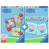 Puzzle + Joc Memory Peppa Pig, 25/36/49 Piese, Ravensburger