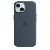 Cumpara ieftin Husa de protectie Apple Silicone Case with MagSafe pentru iPhone 15 Plus, Storm Blue
