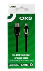 Accesoriu Orb 3M Led Controller Charge Play Cable Xbox One foto