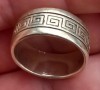 (181) INEL DIN ARGINT UNISEX, MODEL MOTIVE GRECESTI, VINTAGE, MARCAJ ARGINT 925