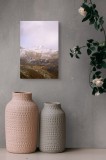 Tablou Canvas, "Muntele păzit de zăpezile toamnei", Munți, Zăpadă, Nori, V&acirc;rfuri, Iarnă, Peisaj, St&acirc;nci, Ceață, Natură, Tranquilitate, 26 x 39 cm, CMC
