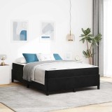 VidaXL Cadru de pat Altele Negru și Alb 140 x 200 cm Catifea