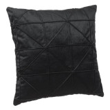 Perna Decorativa de Iarna Neagra Velvet Forme Geometrice