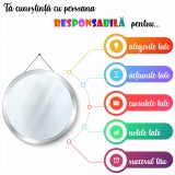 Panou Autocolant Fa cunostinta cu persoana responsabila - 125x125 cm