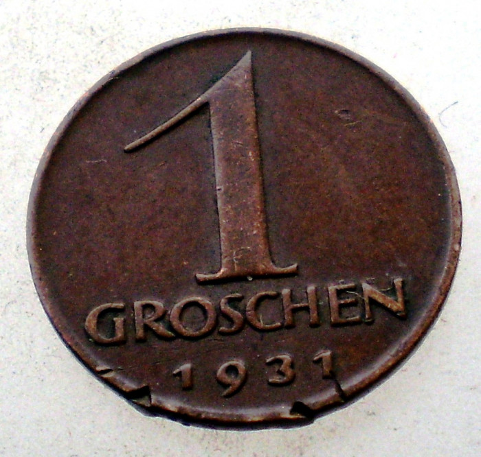7.183 AUSTRIA 1 GROSCHEN 1931 RARA