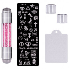 Set Stampila Unghii + Matrita Crystal Nail Art, XY-16 - SensoPRO Milano