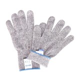 Manusi Anti-Taiere Macelar Bucatar Gri, Marimea L, Polietilena, Manseta Elastica, Protectie Universal