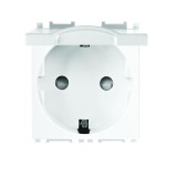 Priza schuko 2M cu capac Thea Optima Panasonic alb P-TOS.CAP